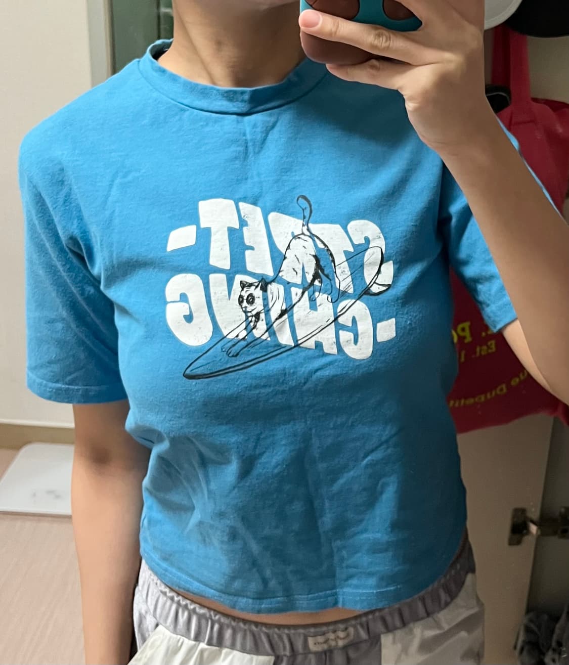 Vintage blue crop tee 상품이미지1