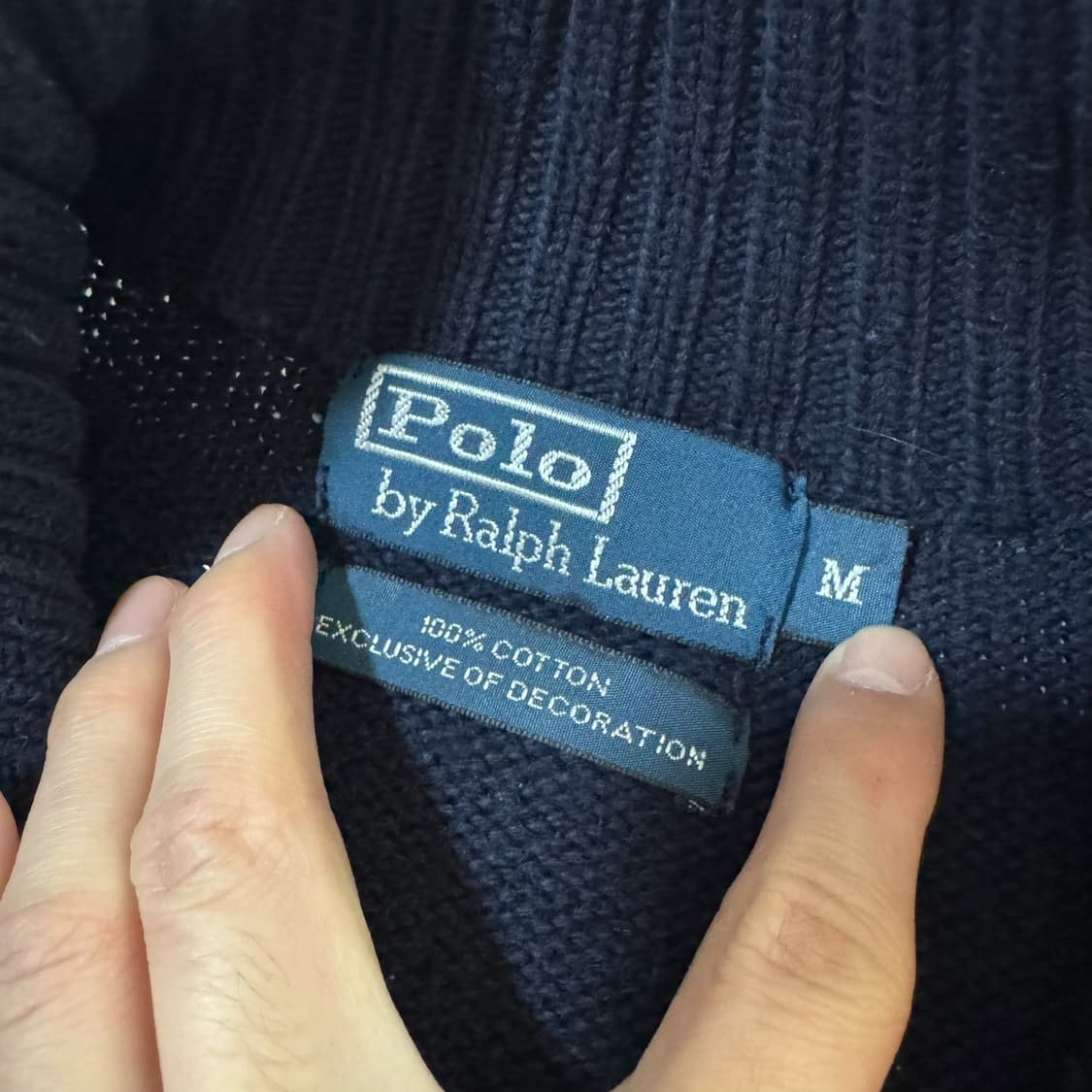 폴로 랄프로렌 네이비 2WAY집업 니트 상품이미지3