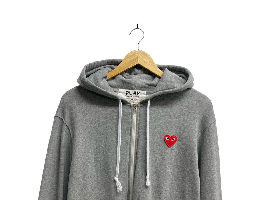 꼼데가르송 레드와펜 그레이 후드집업 M 상품이미지2