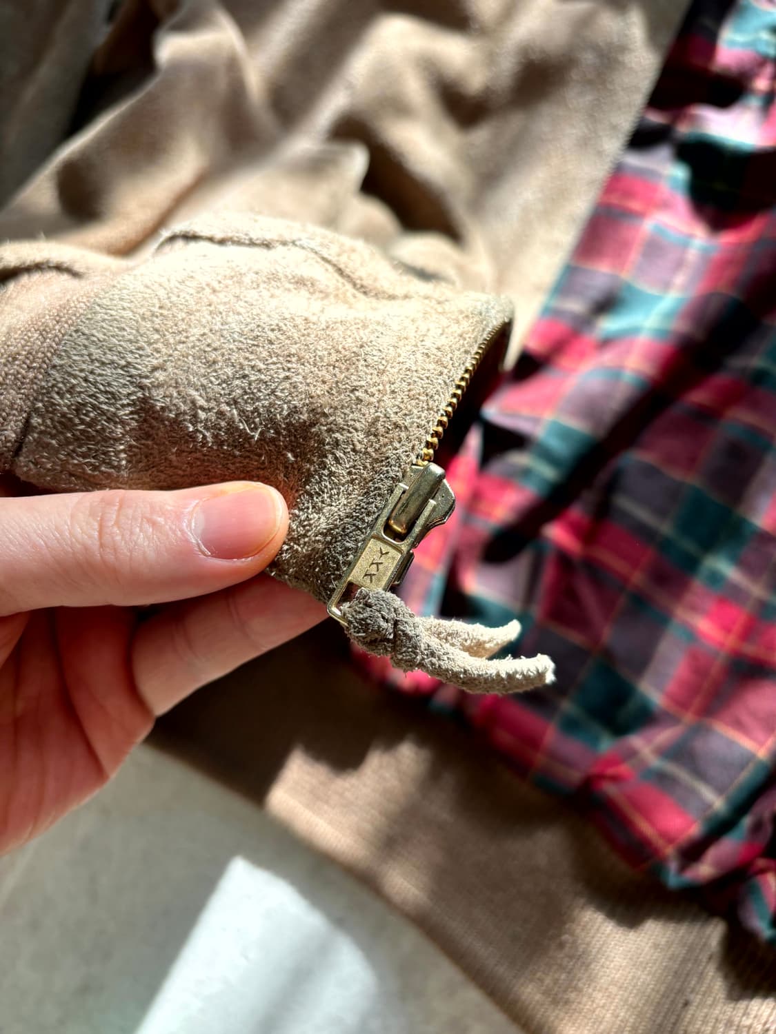 90's 폴로 랄프로렌 헤비 스웨이드 헤링톤 자켓 S 상품이미지7