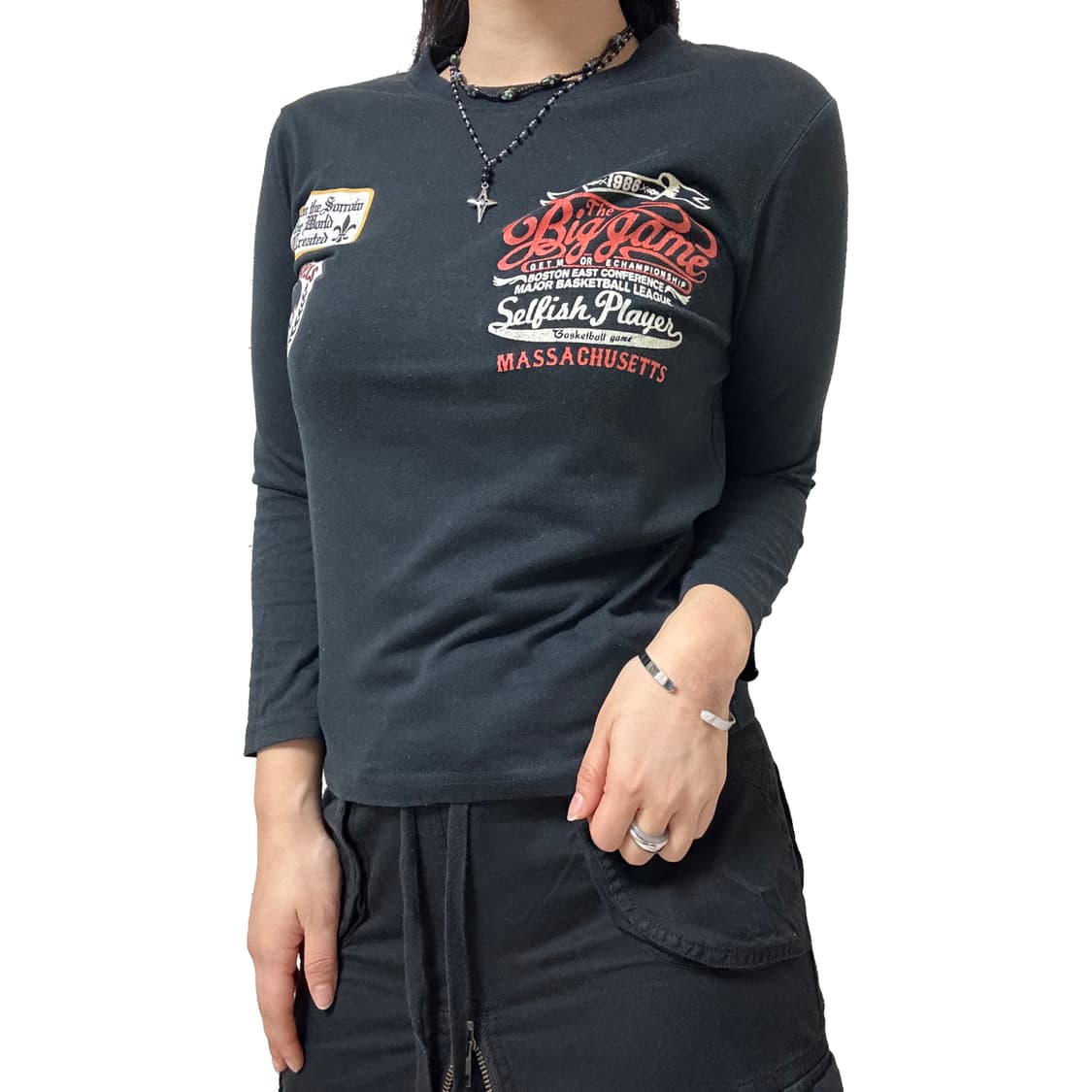 블랙 펑크 티셔츠 상품이미지2