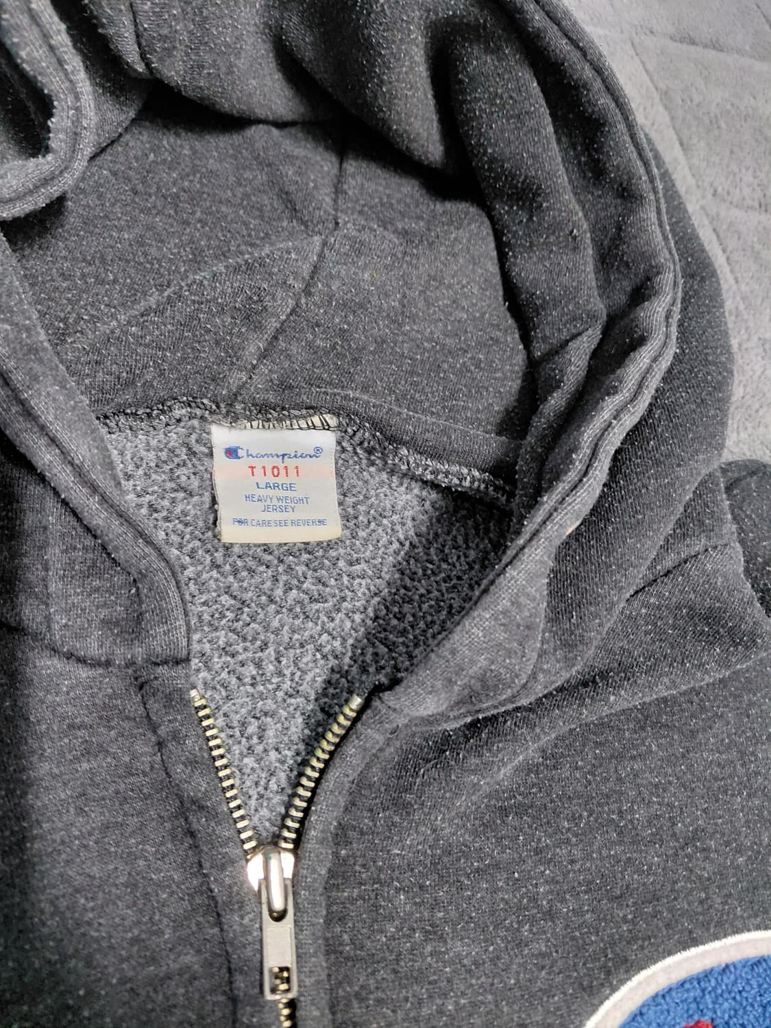 챔피온 리버스위브 빅 자수 로고 후드 집업 L 상품이미지4