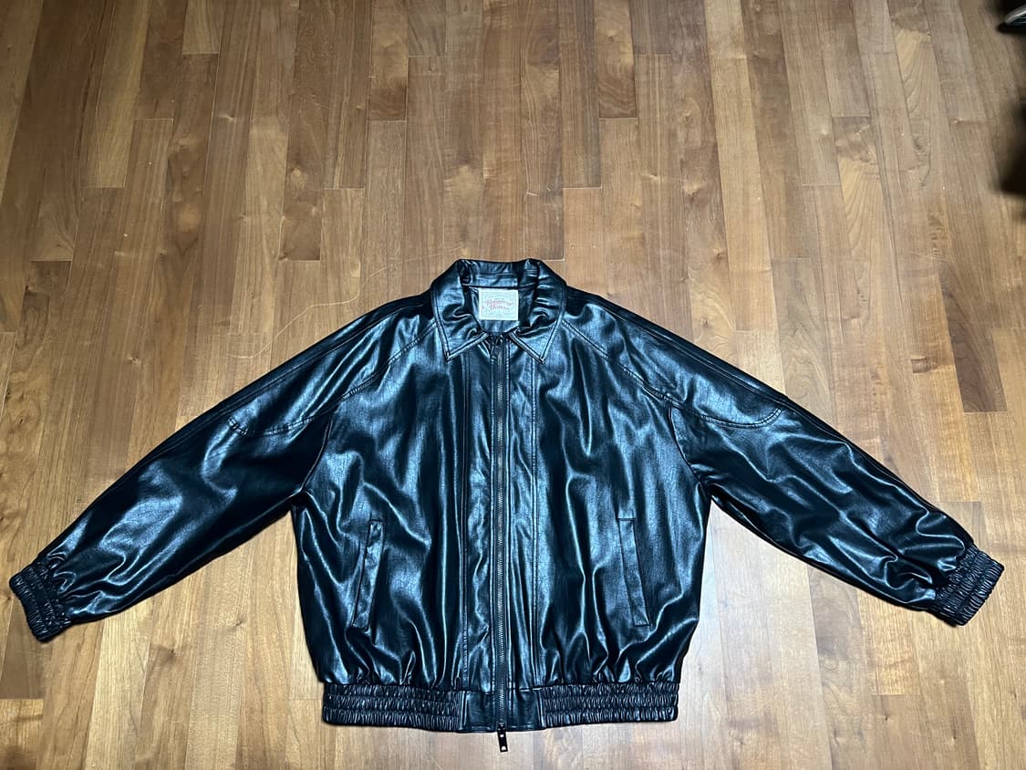 러기드하우스 페이크 레더자켓 상품이미지1