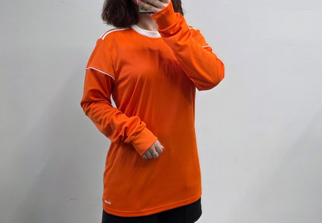 [프립]아디다스 긴팔 스포츠 티셔츠 오렌지 상품이미지3