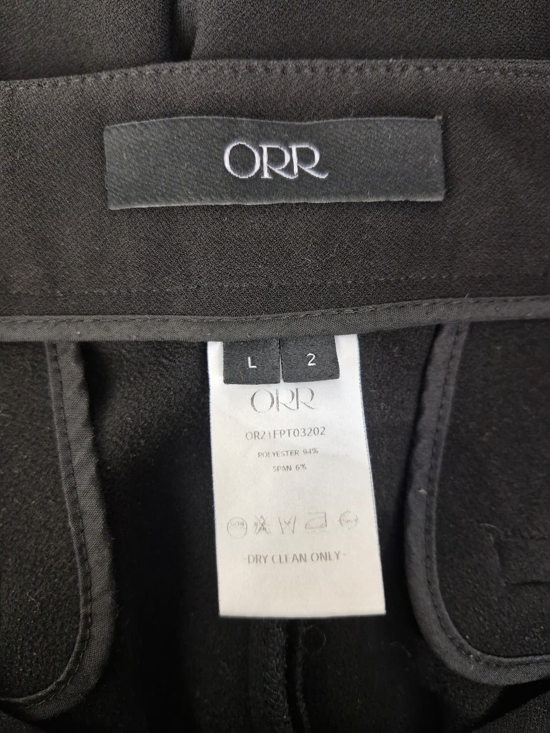 오르(ORR) 겨울 세미 부츠컷 스판 슬랙스 블랙 상품이미지5