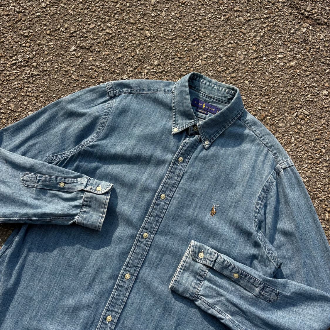 폴로 랄프로렌 샴브레이 신형 셔츠 L 상품이미지4