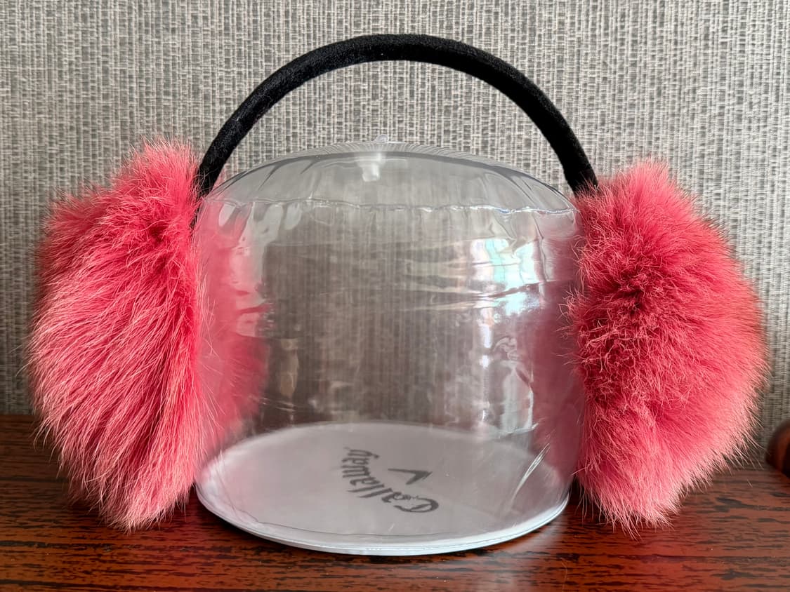 케이트앤켈리 KATENKELLY 핑크 퍼 방한 털 귀마개 이어 워머 상품이미지4