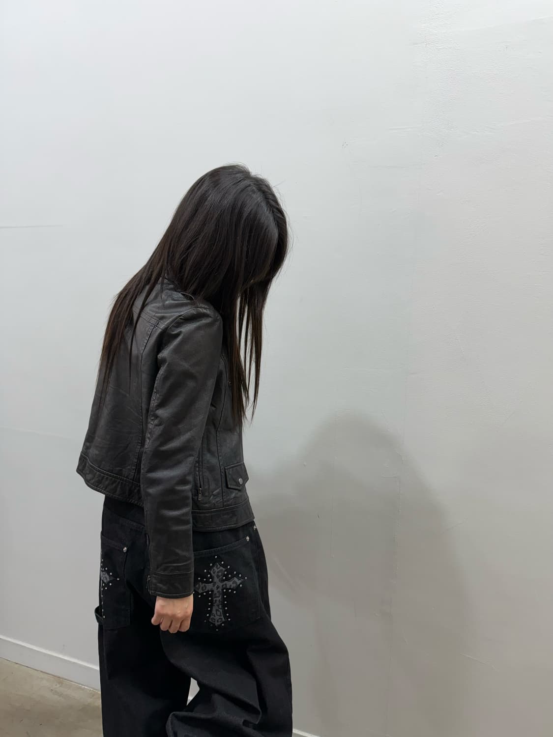 질 스튜어트 레더 라이더 자켓 상품이미지7