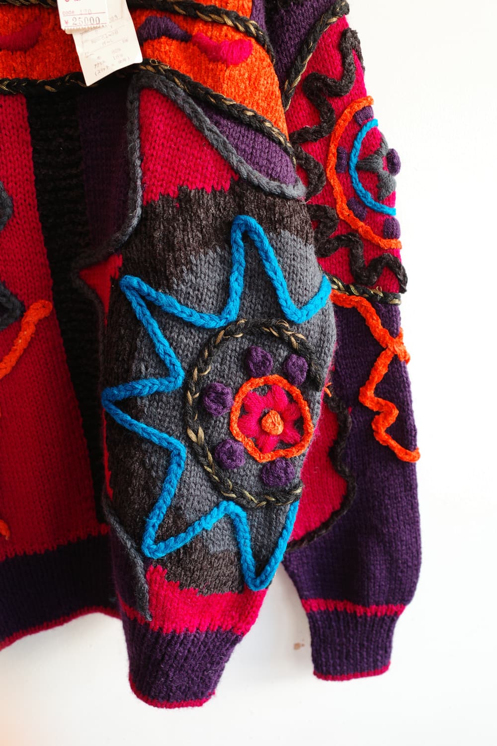 GOBANGAI 유니크 패턴 울 니트 (새상품) 상품이미지6