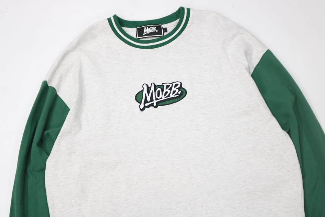 MOBB 몹 스트릿 로고 나염 스트링 그린 배색 맨투맨 (L) 상품이미지3