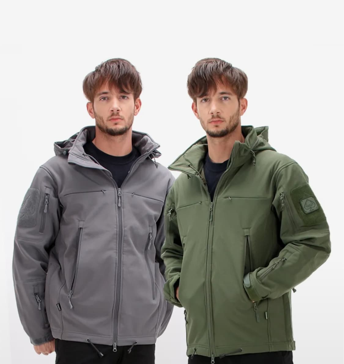 스페이드  후드 소프트쉘 자켓 올리브 상품이미지1