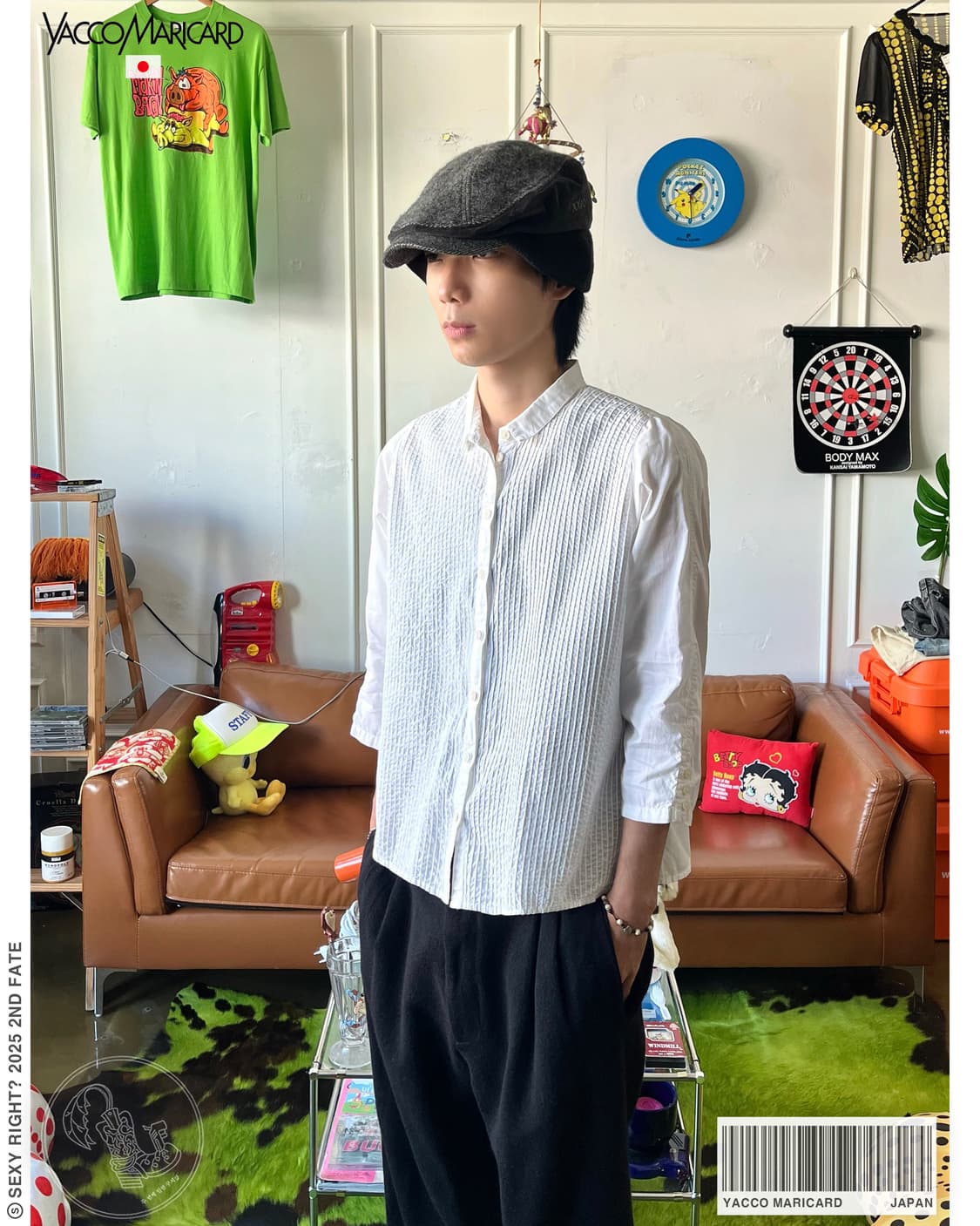 Yacco Maricard Pleats Stitch White Shirt 상품이미지1