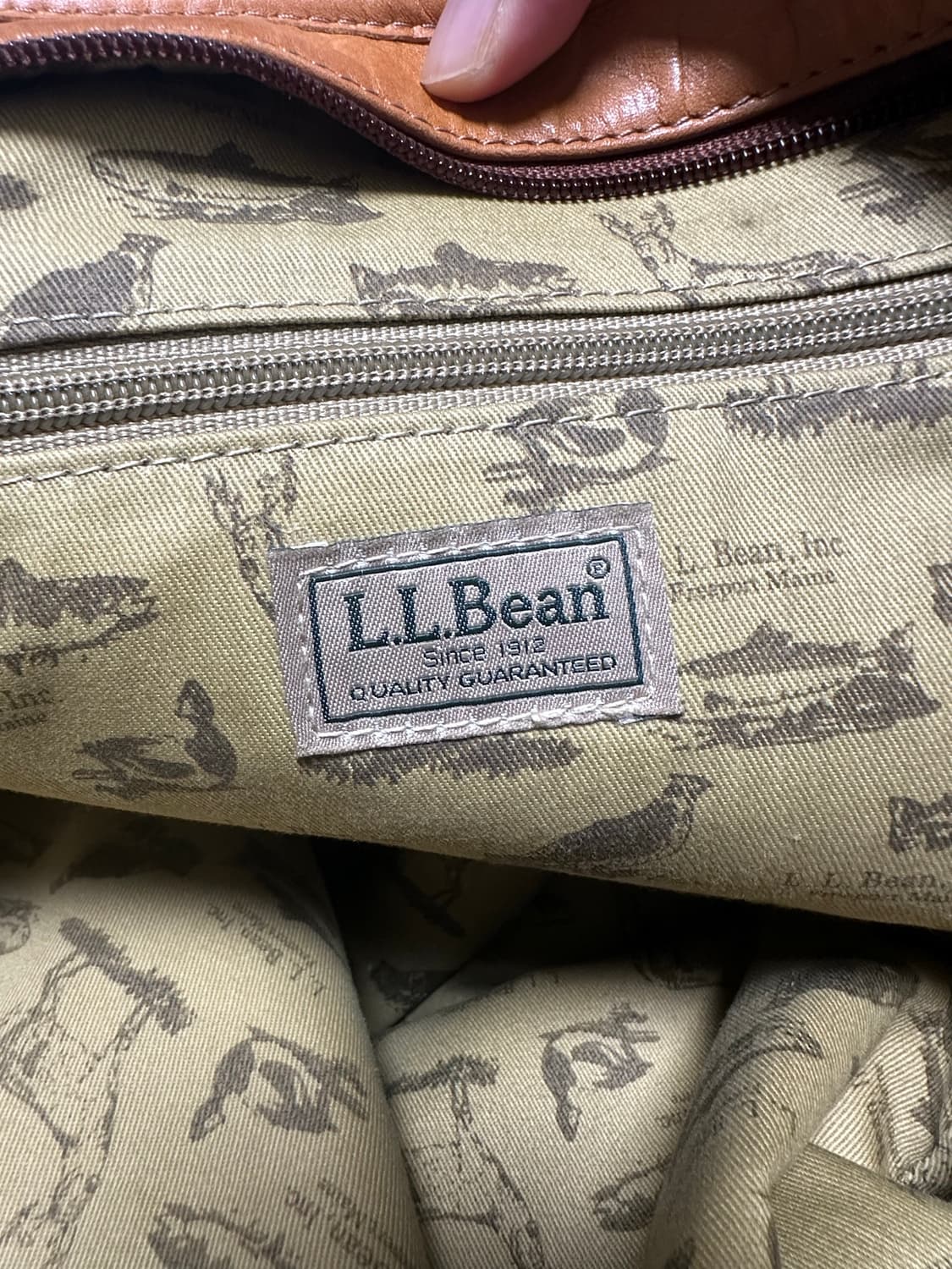 L.L.Bean 엘엘빈 카멜 베이지 레더 토트백 상품이미지8