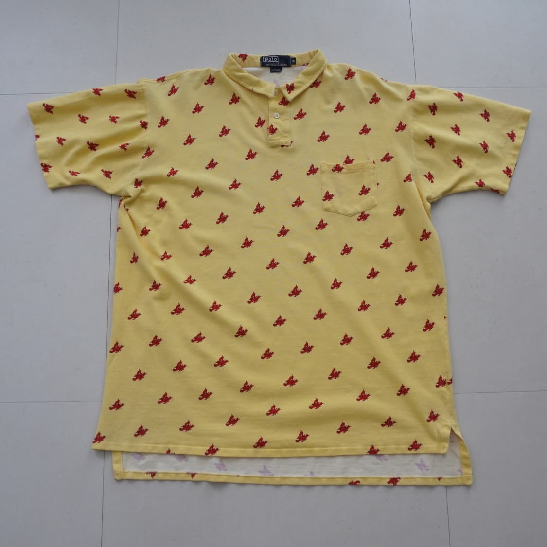 90s 폴로 랄프로렌 MADE IN USA 랍스터 패턴 PK티 XL 상품이미지1