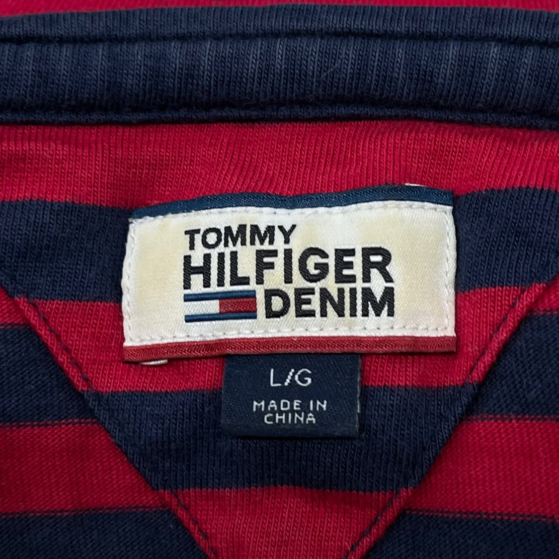 타미힐피거 레드 네이비 스트라이프 긴팔티 상품이미지5