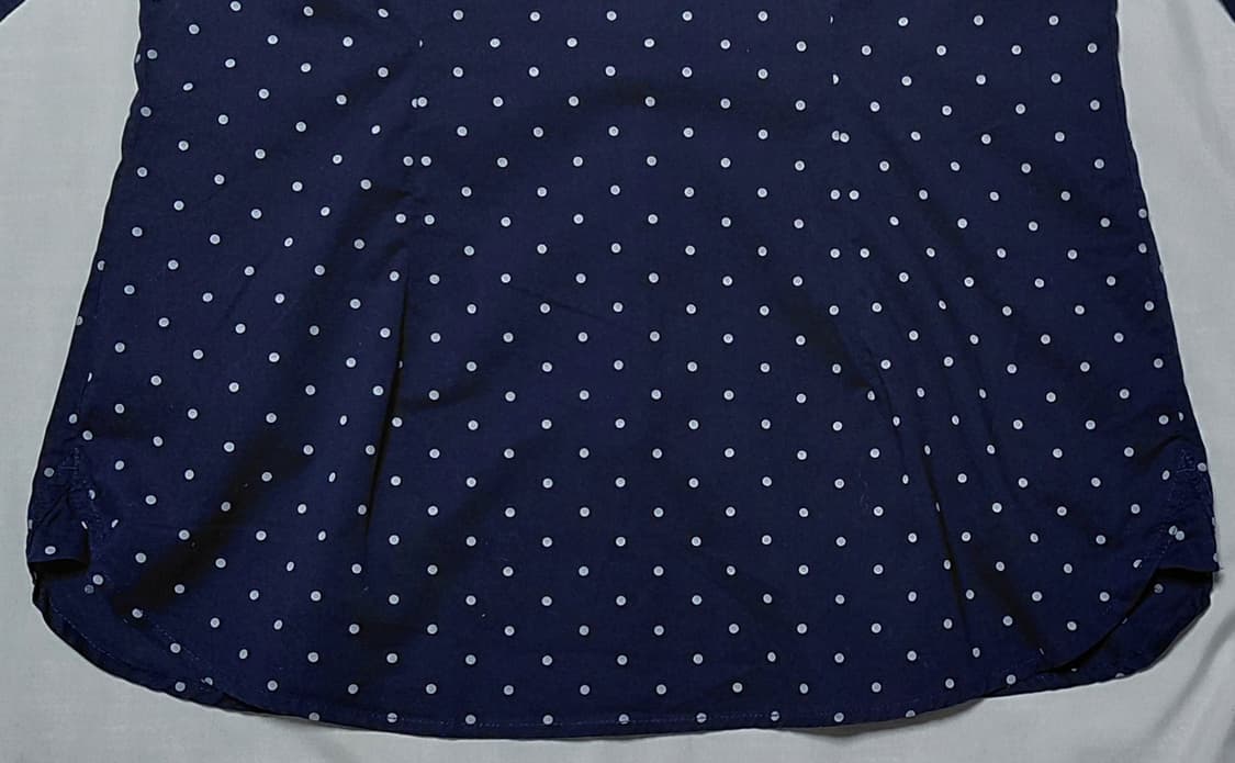 [S] 타미 힐피거 여성 도트 롤업 코튼 셔츠 (네이비) 상품이미지9