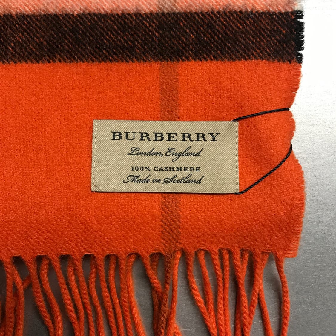 버버리 정품 캐시미어 머플러 오렌지 상품이미지4