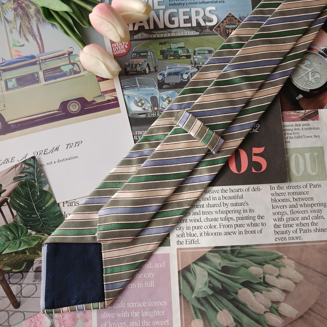 빨질레리 실크 멀티 스트라이프 넥타이 9.2cm A+등급 A19287
 상품이미지6