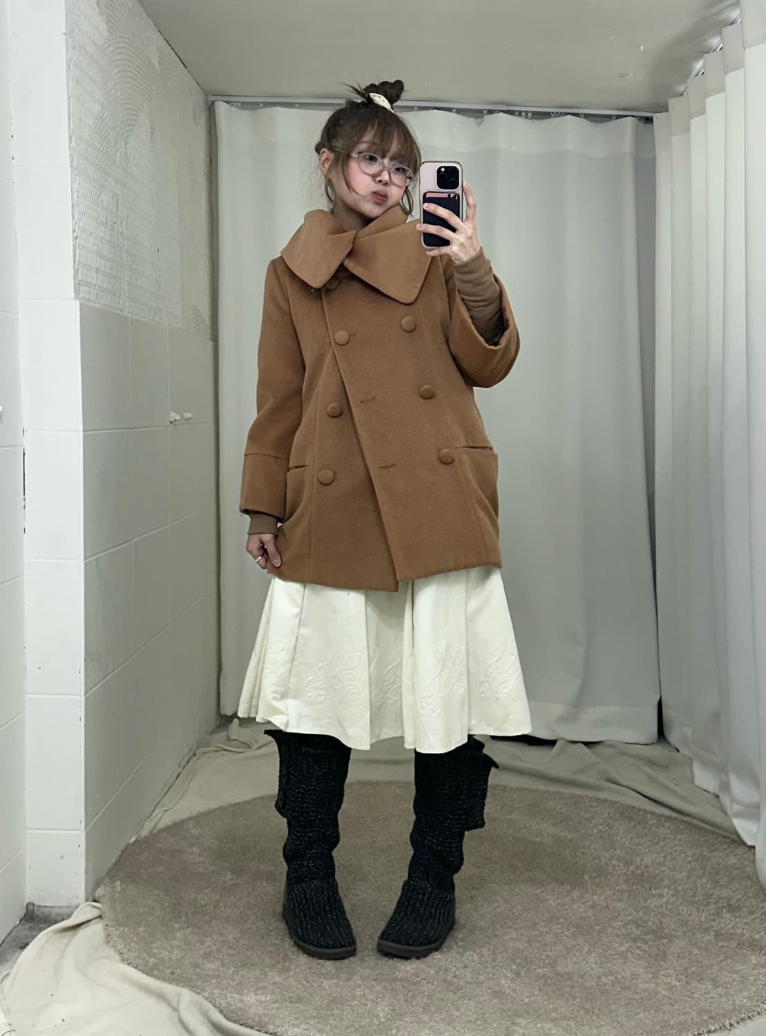 베이지 하구미 모리걸 쿠루미 코디세트 상품이미지1