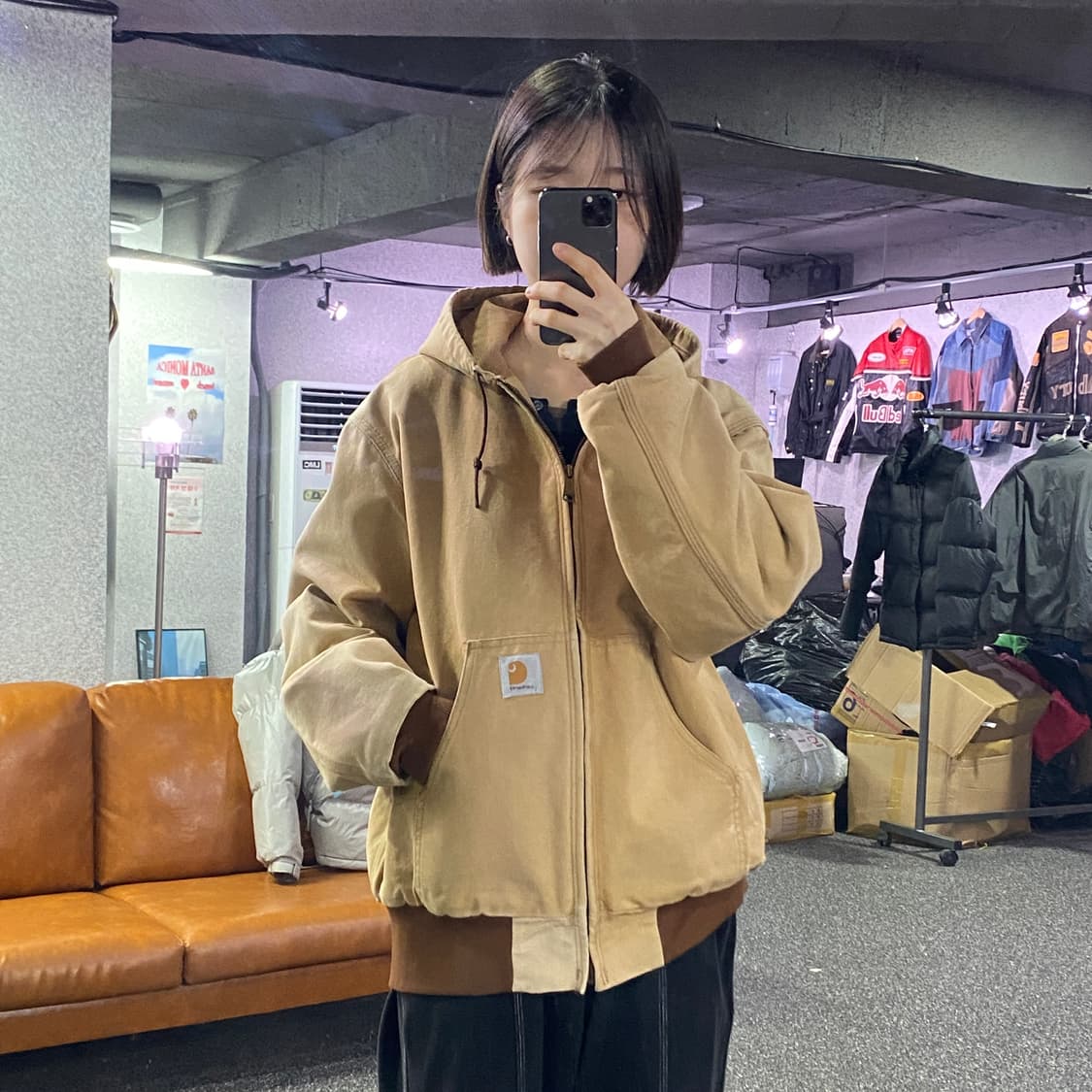 칼하트 OG 샌드스톤 엑티브 워크 자켓 B3459 상품이미지1