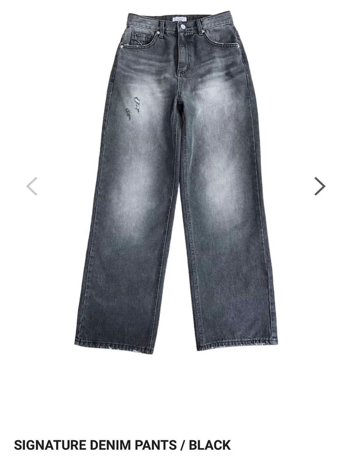 애즈온 signature denim pants black 상품이미지2