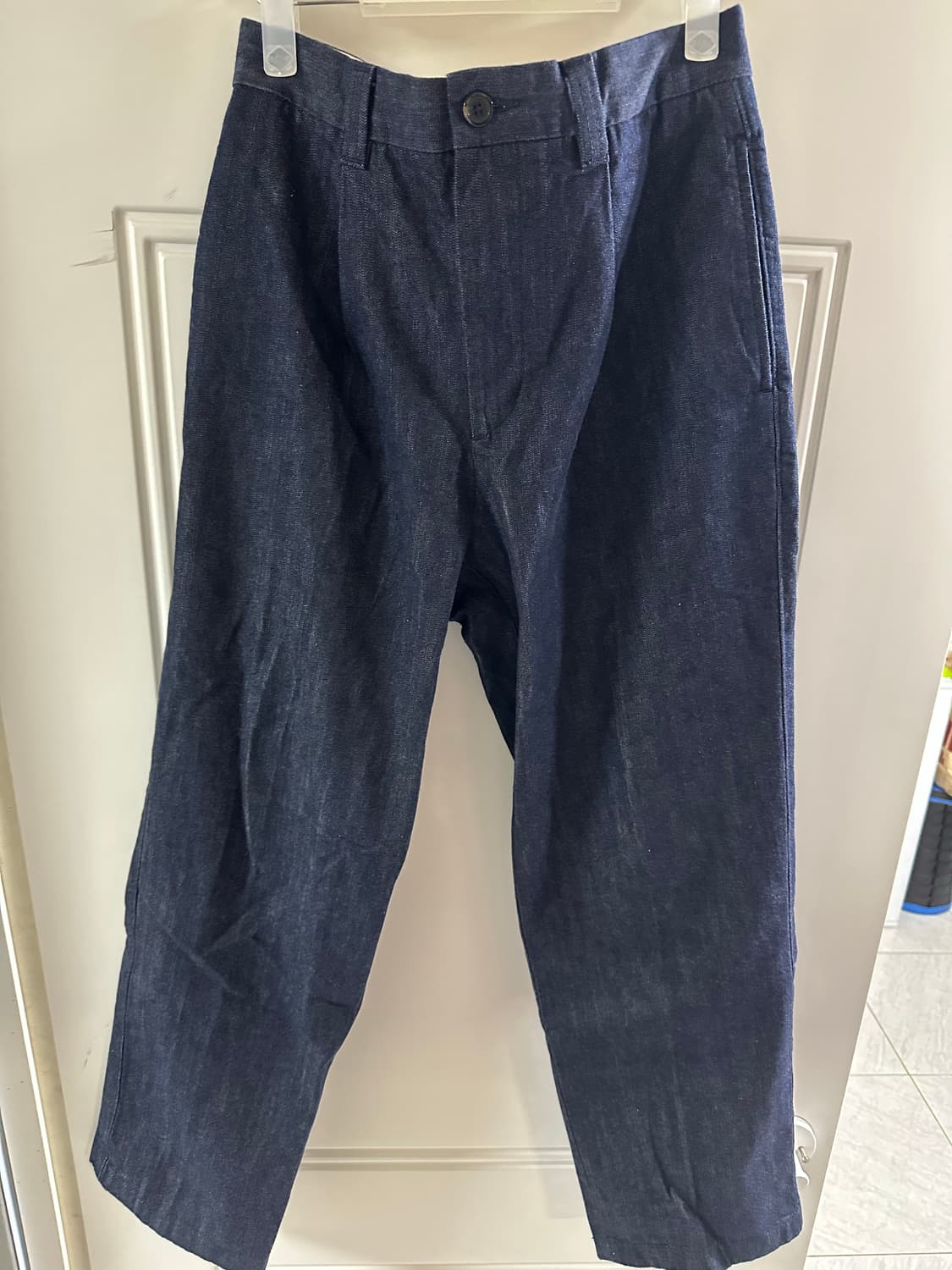 [76] 유니클로 C 턱스트레이트 팬츠 (데님) 네이비 상품이미지2