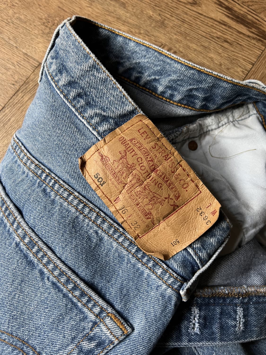 [36]90's 리바이스 501 Made in USA 데님 팬츠 S26 상품이미지8