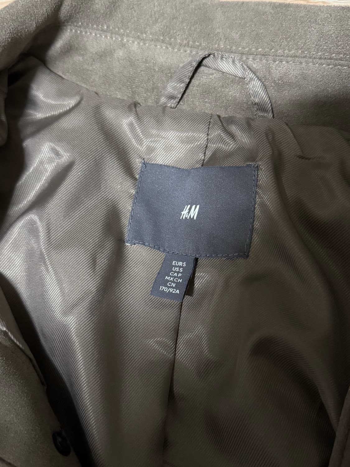 H&M 스웨이드 자켓 브라운 170/90A 상품이미지3