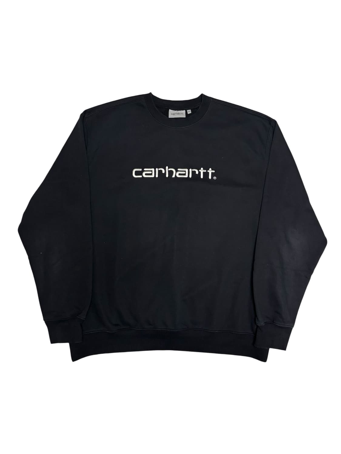 칼하트 wip 플리스 빅로고 맨투맨 블랙 2XL 상품이미지1