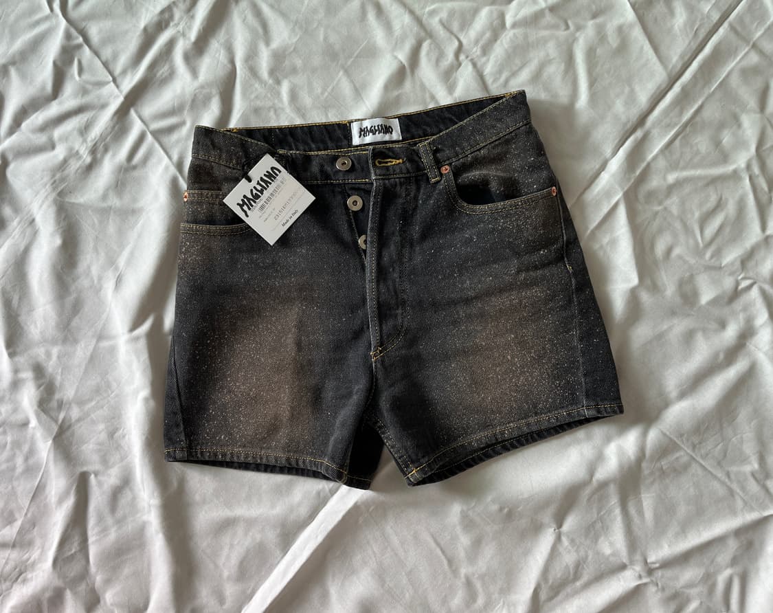마리아노(MAGLIANO) 페인트 워싱 데님 쇼츠/반바지 상품이미지1