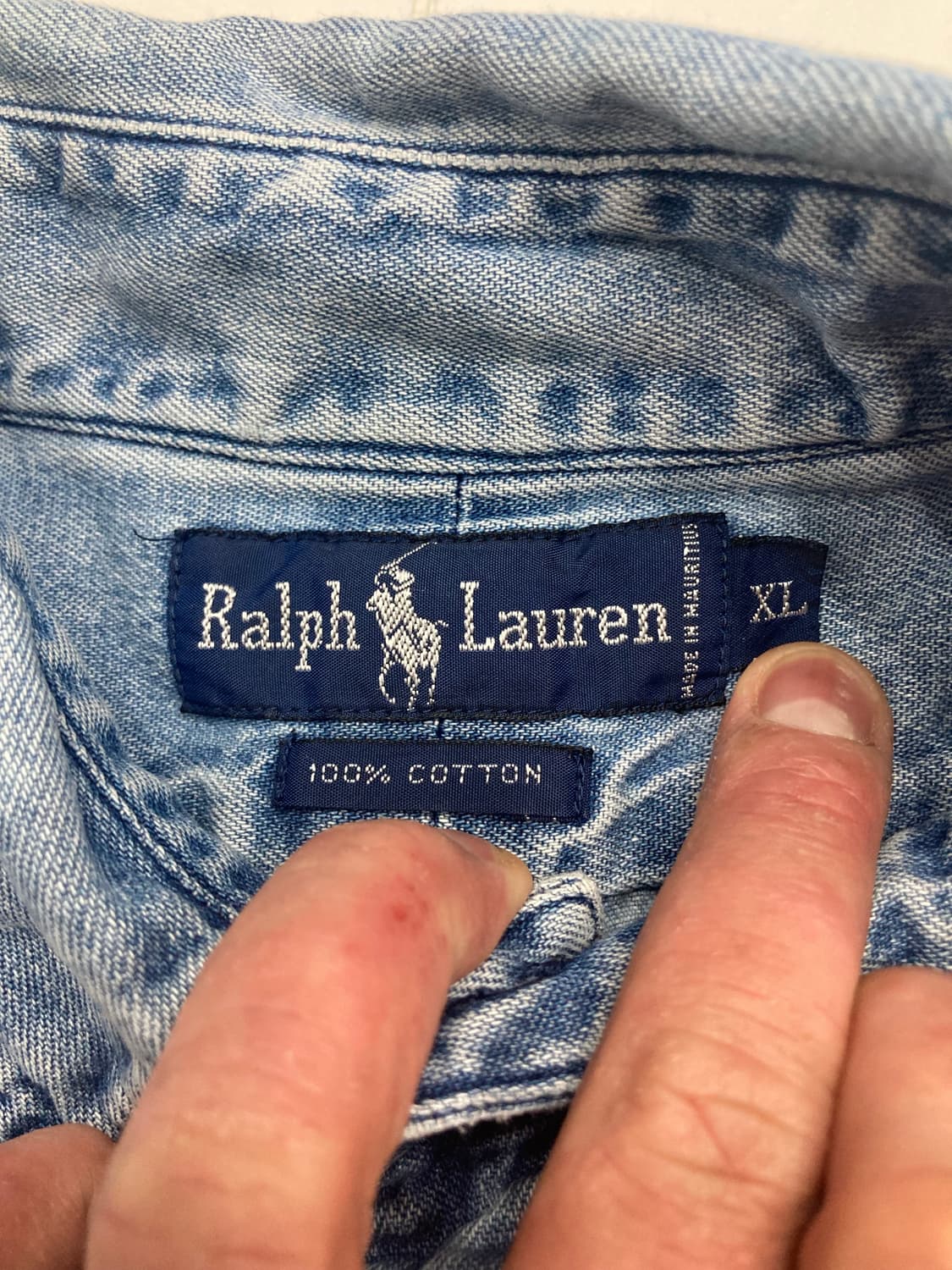 90s Polo ralph lauren denim shirts 상품이미지4