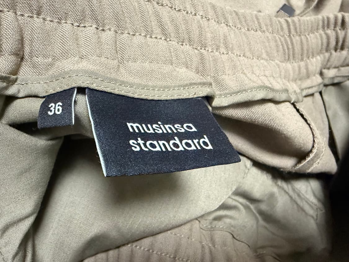 36in)일괄 무신사 와이드 이지 밴딩크롭 슬랙스 상품이미지5