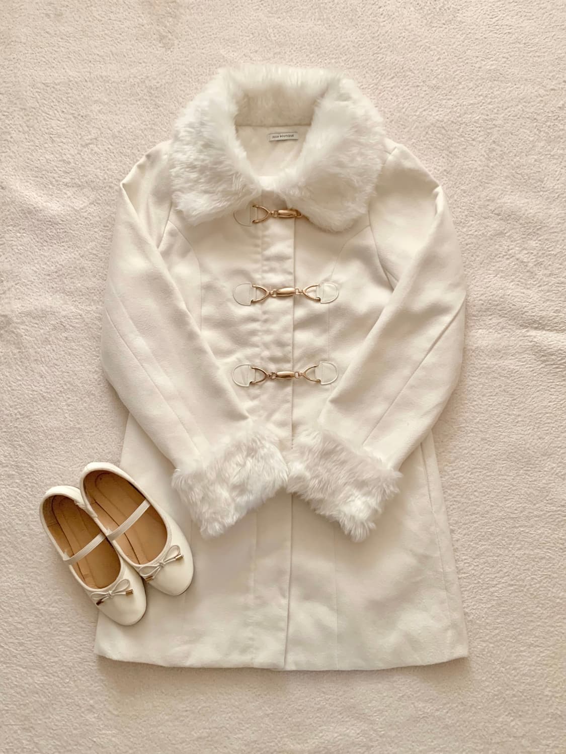 화이트 갸루 더플 코트 상품이미지1