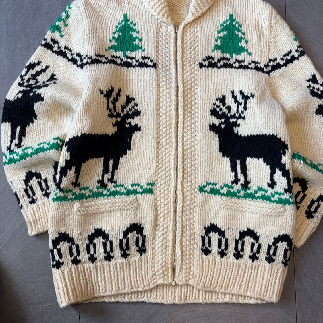 빈티지 사슴 자수 코위찬 자켓 상품이미지4