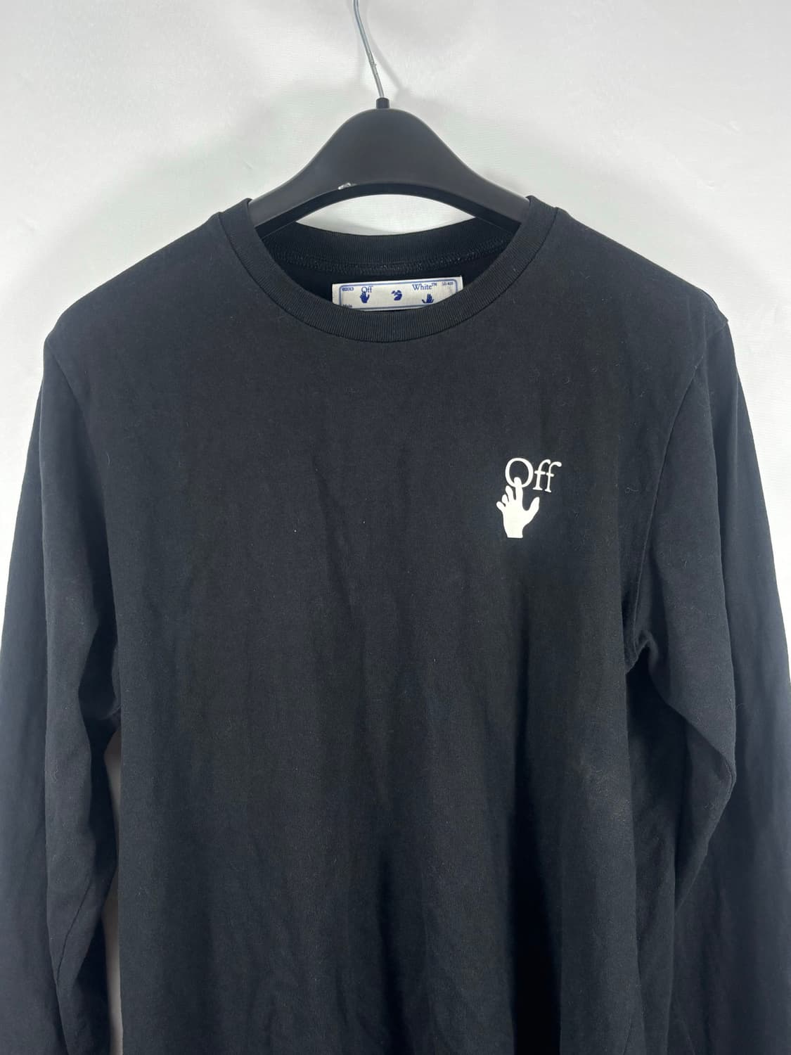 (정품/XL)오프화이트 파스칼 페인팅 블랙 긴팔 티셔츠 상품이미지3