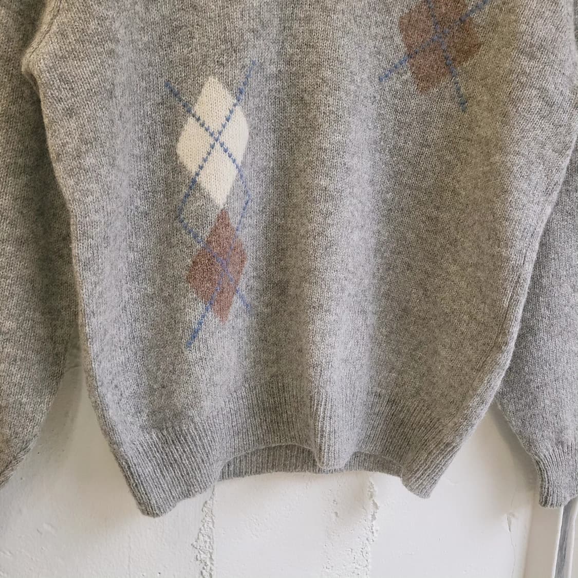 Anello 뉴울100 아가일 니트 상품이미지5