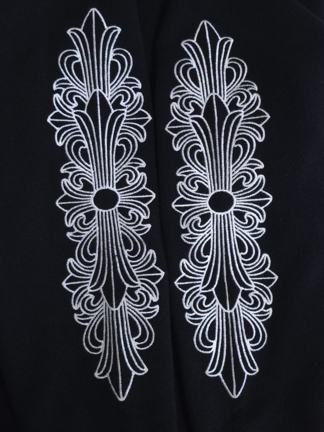 [XL] 크롬하츠 플로랄 자수 캐시미어 니트 블랙 상품이미지4