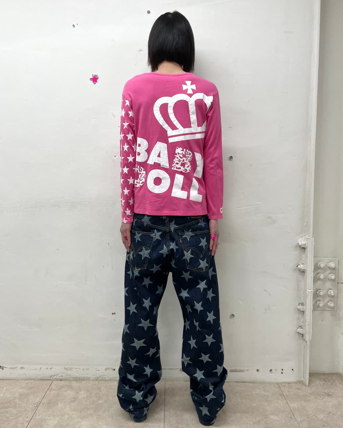 Baby doll Leopard Star Pink Long Sleeve  상품이미지4