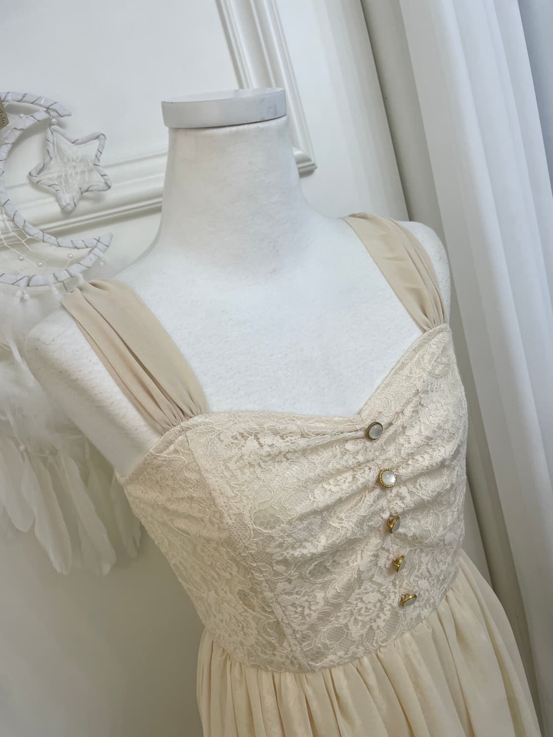 CECIL MCBEE lace shirring long opc 상품이미지8