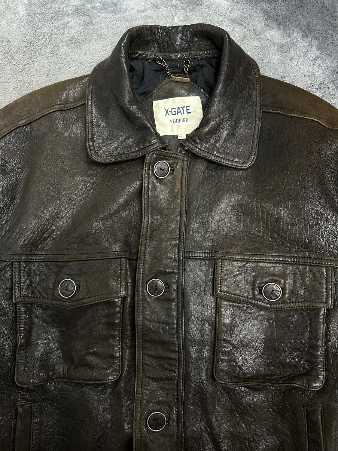 90s Harley Owners Group 레더 자켓 100 상품이미지4