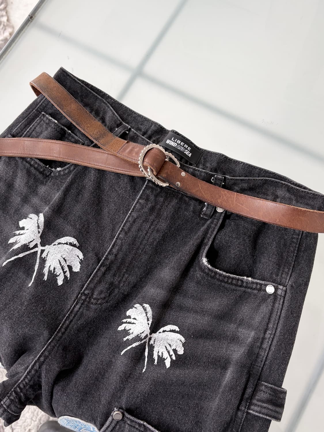 논네이티브 스파이크 써클 레더 벨트 상품이미지2