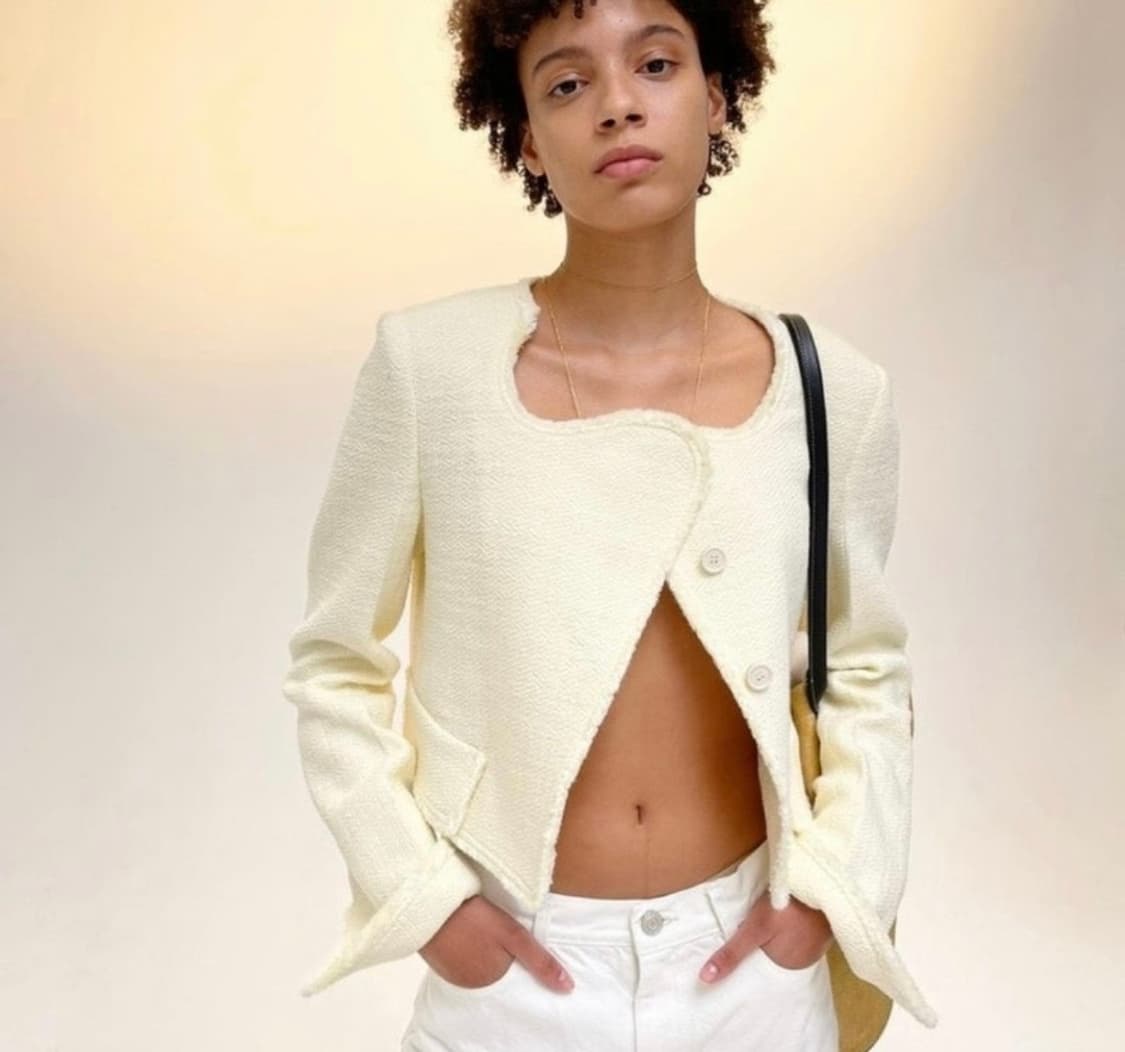 렉토 물결 트위드 자켓 S 상품이미지2