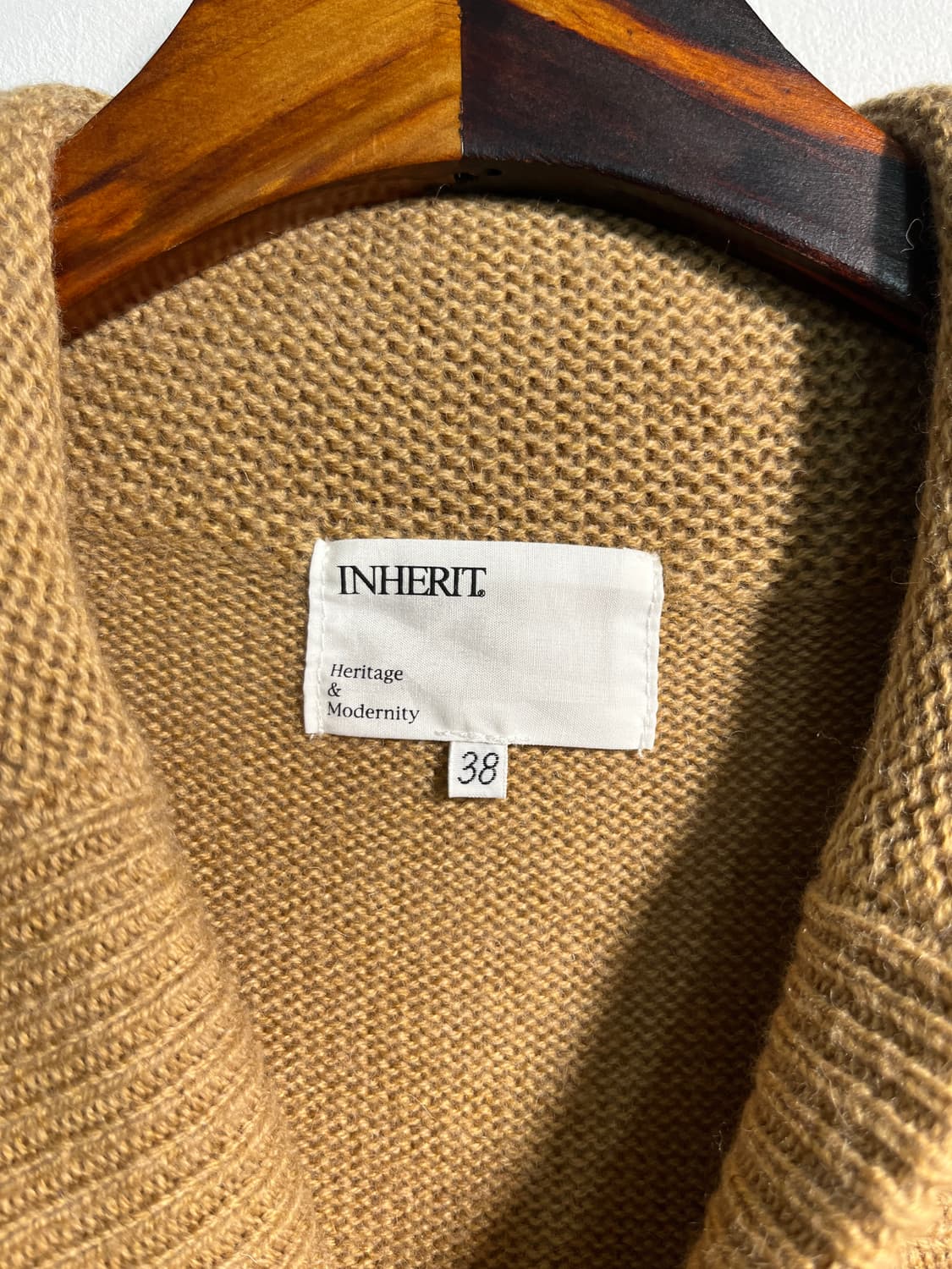 Inherit 인헤릿 wool 70% 숄카라 가디건 상품이미지5