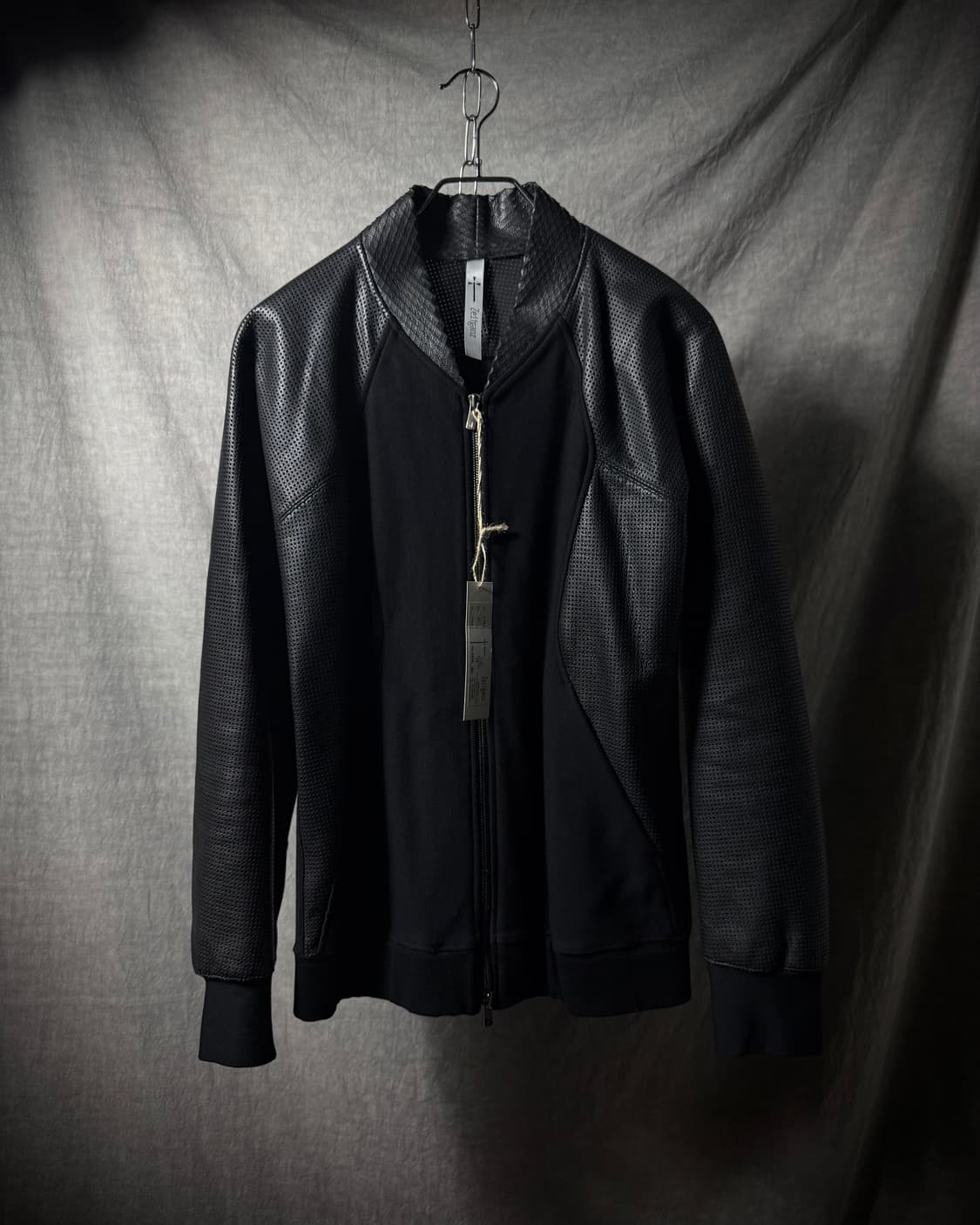 Zeitganz Mesh Leather Hybrid Jacket  상품이미지2
