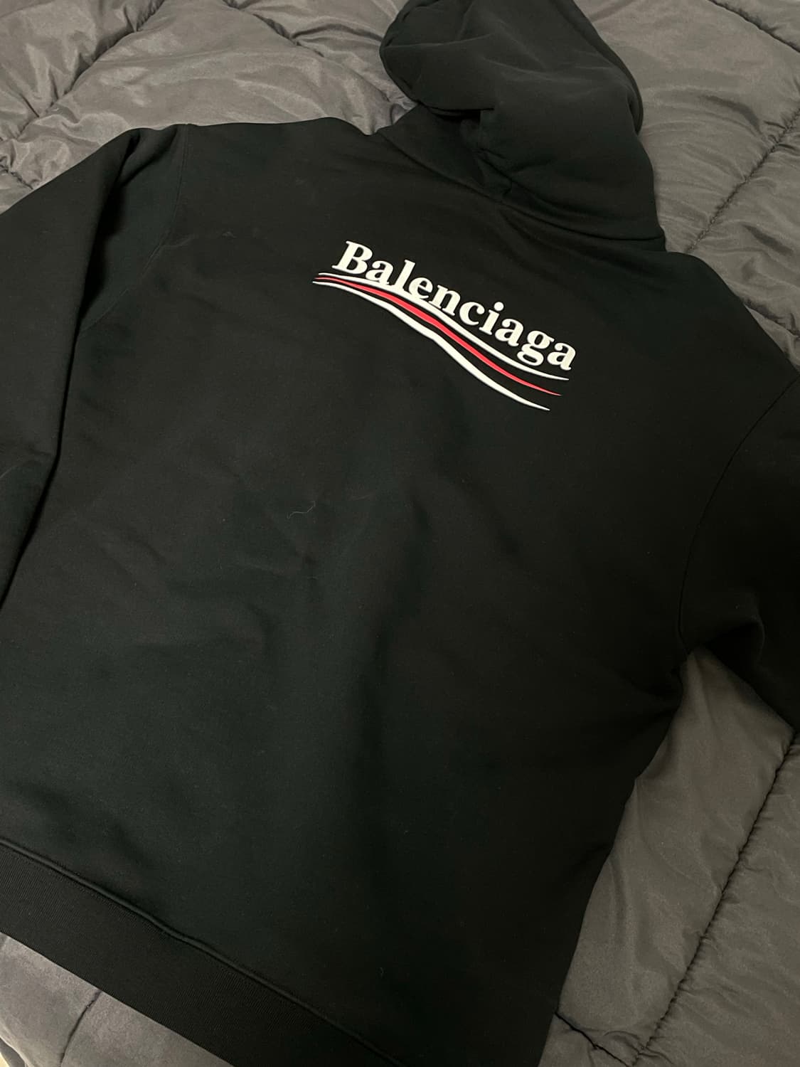 발렌시아가 웨이브로고 후드티 m(100-105) 상품이미지1