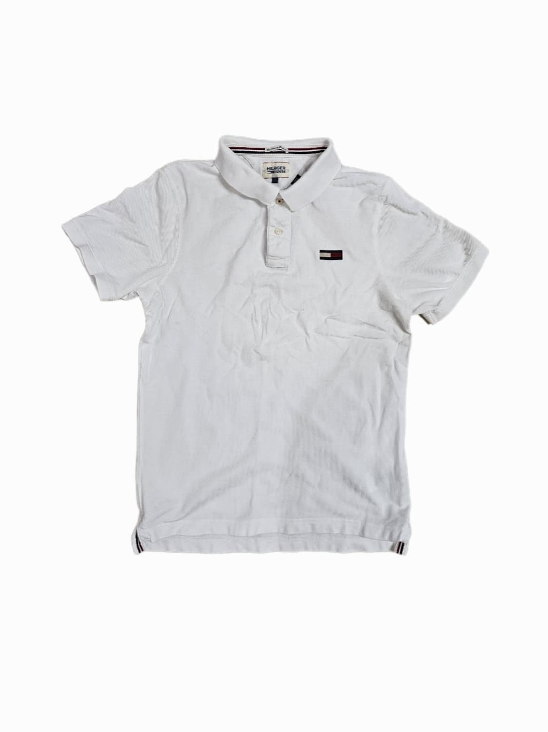 [L] 타미힐피거 화이트 코튼 피케 폴로 셔츠 (반팔 카라티) 상품이미지1