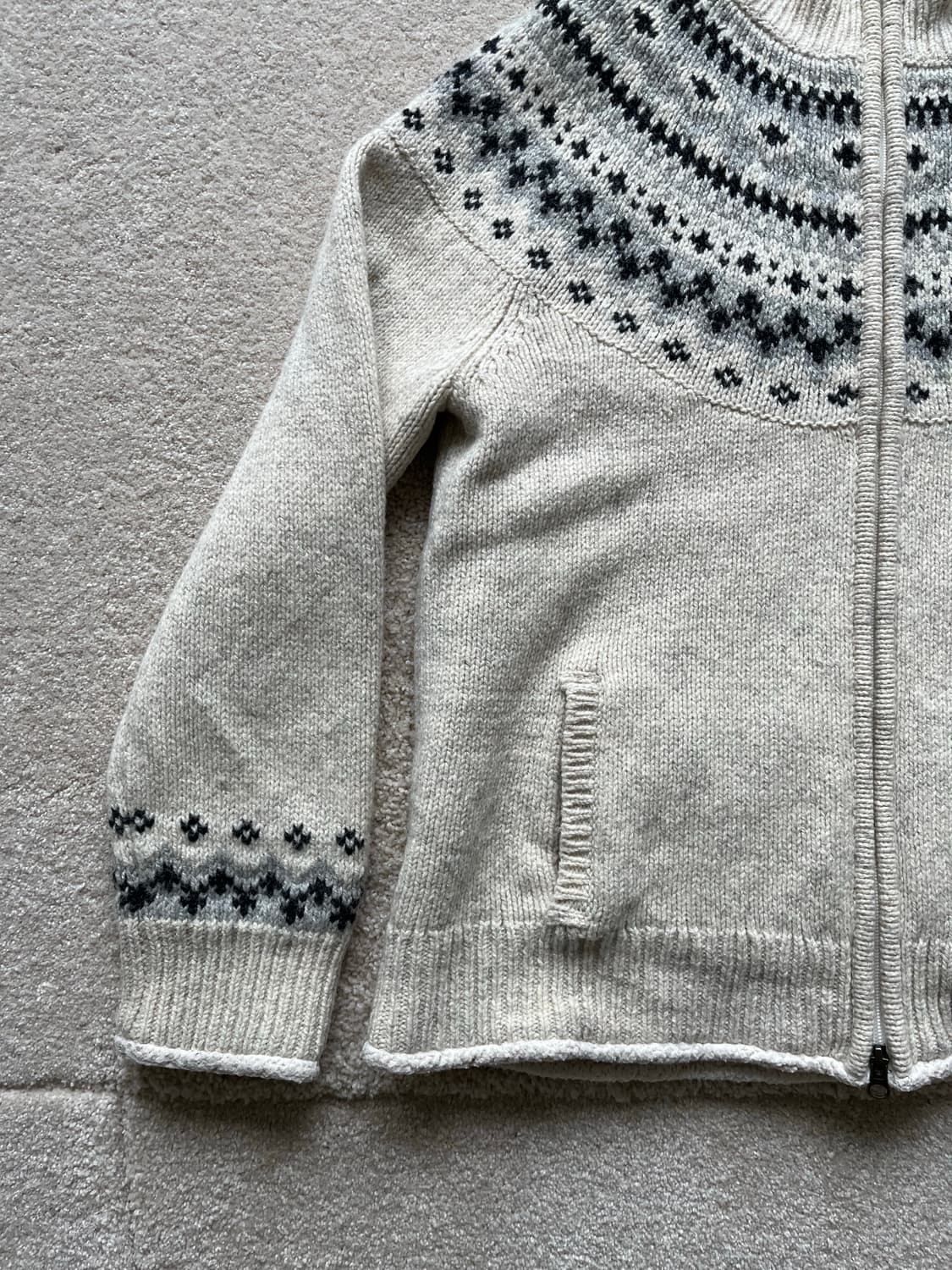 엘엘빈 노르딕 패턴 램스울 니트 집업 (100-103) 상품이미지5