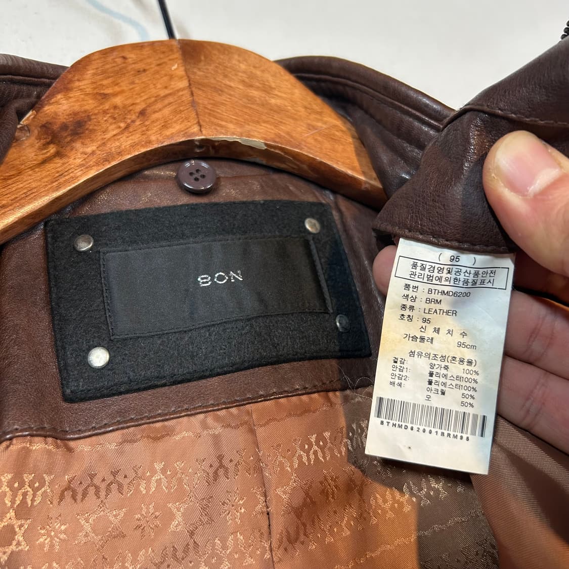 M) BON 멀티 포켓 램스킨 레더 양가죽 자켓 상품이미지7