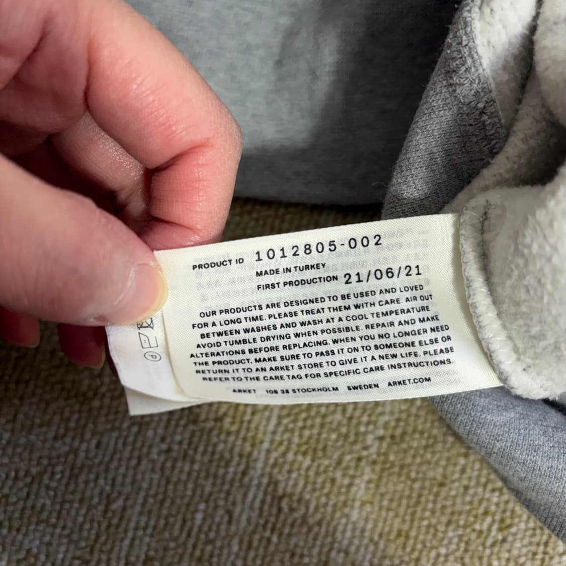 아르켓 하프집업 그레이 맨투맨(XS) 상품이미지5