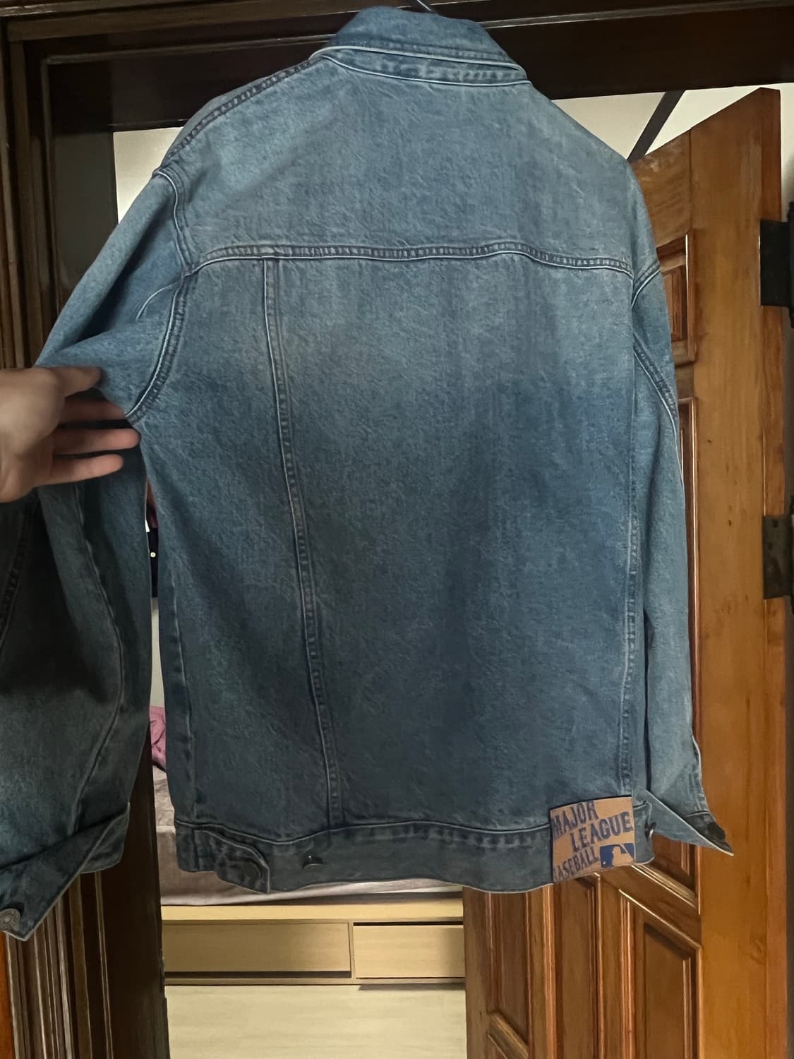 Mlb 양키스 로고 연청 데님자켓 상품이미지2